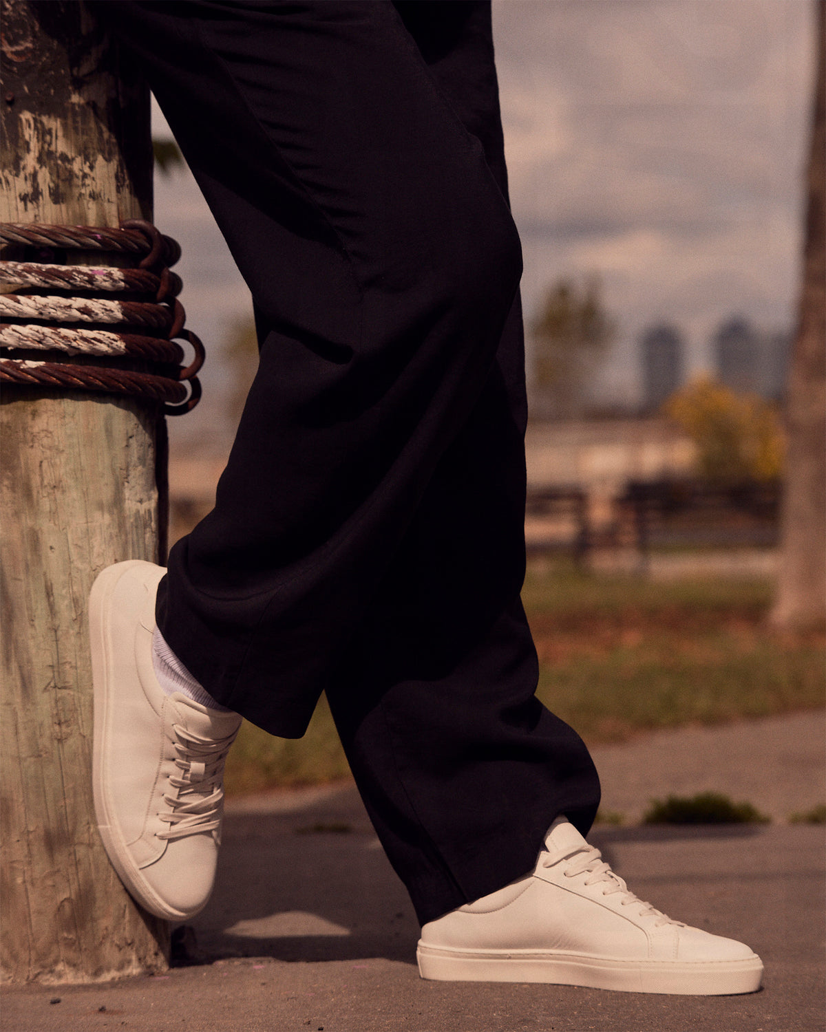 BONDD White Leather Low-Top Men's Sneaker - Steve Madden