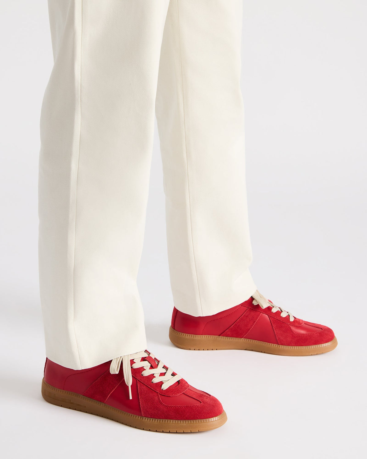 DIXON Red Low-Top Panel Men's Sneaker - Steve Madden