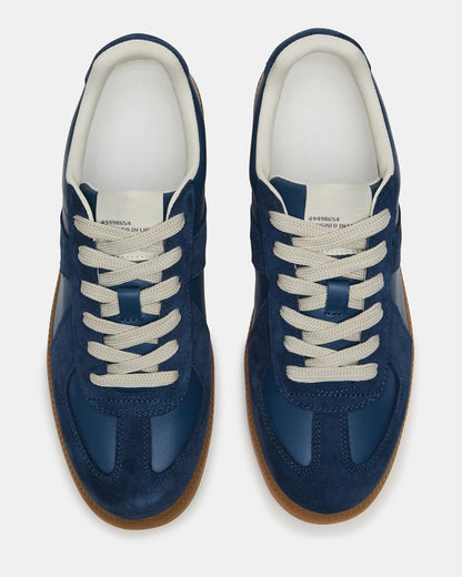 DIXON Navy Suede Low-Top Panel Men's Sneaker - Steve Madden