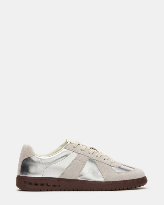 DIXON Silver Low-Top Panel Men's Sneaker - Steve Madden