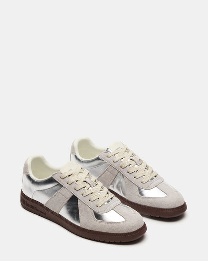 DIXON Silver Low-Top Panel Men's Sneaker - Steve Madden