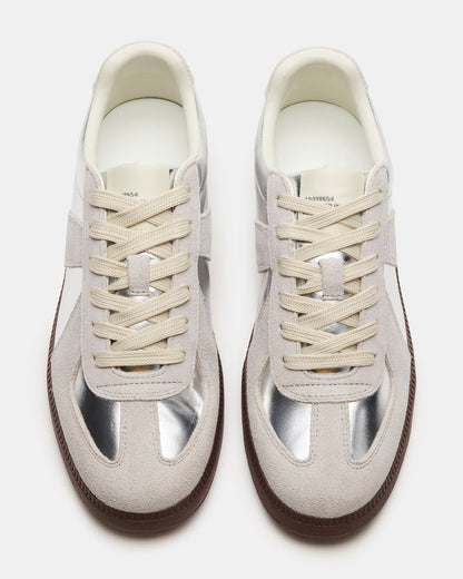 DIXON Silver Low-Top Panel Men's Sneaker - Steve Madden