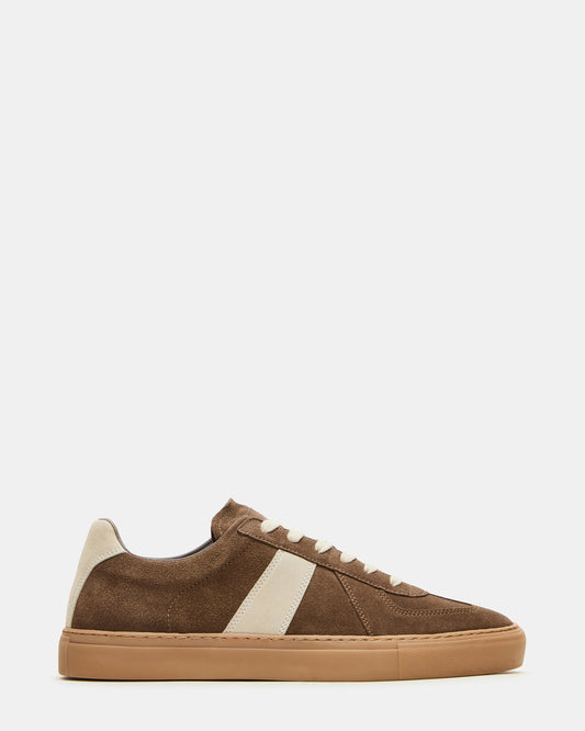 BRADY Taupe Suede Low-Top Lace-Up Men's Sneaker - Steve Madden