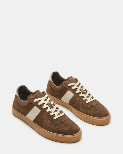 BRADY Taupe Suede Low-Top Lace-Up Men's Sneaker - Steve Madden