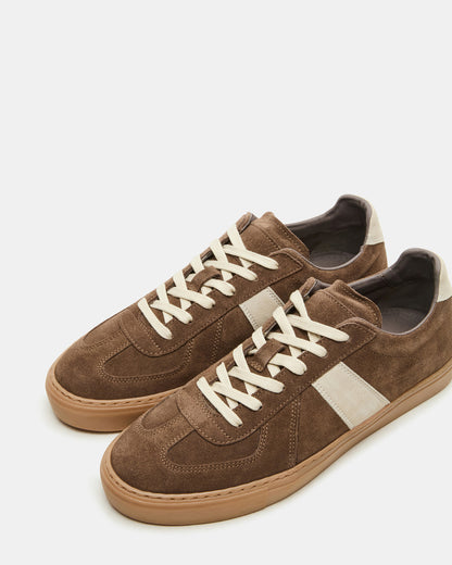 BRADY Taupe Suede Low-Top Lace-Up Men's Sneaker - Steve Madden