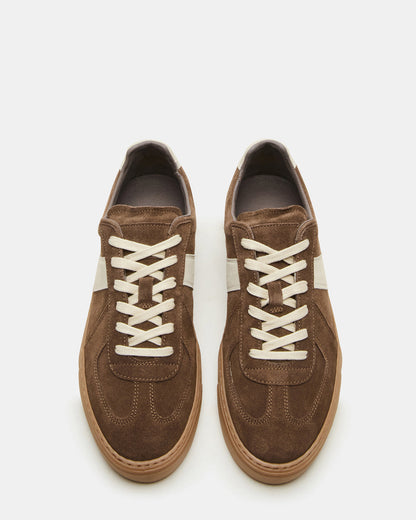 BRADY Taupe Suede Low-Top Lace-Up Men's Sneaker - Steve Madden