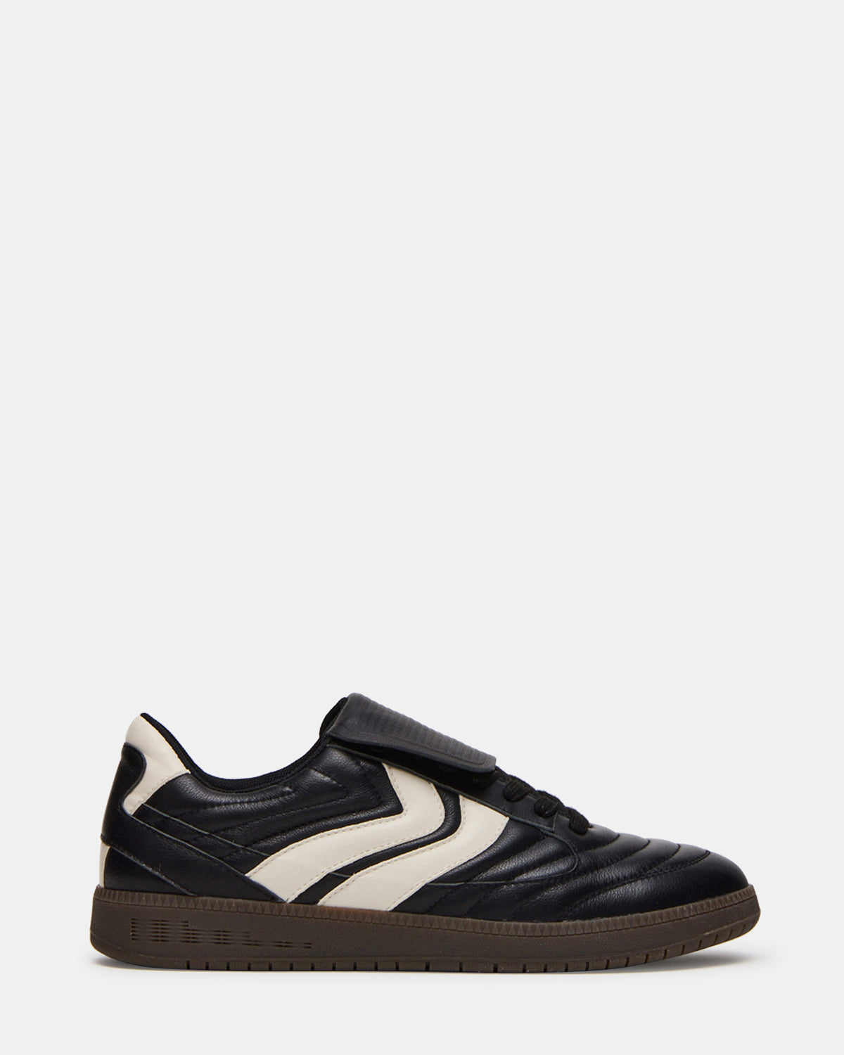 JANOS Black Leather Low-Top Lace-Up Men's Sneaker - Steve Madden