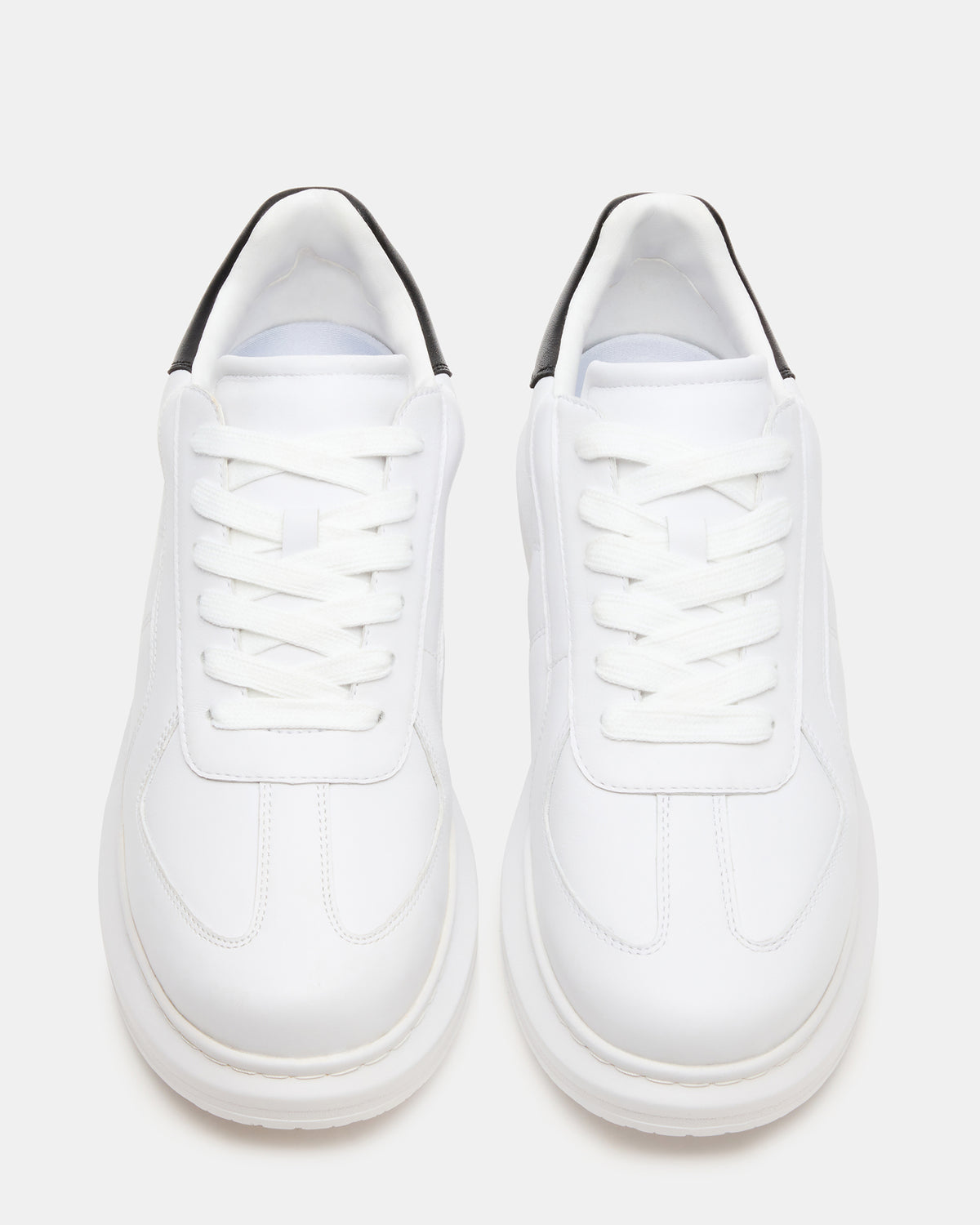 MINOU White/Black Low-Top Lace-Up Men's Sneaker - Steve Madden