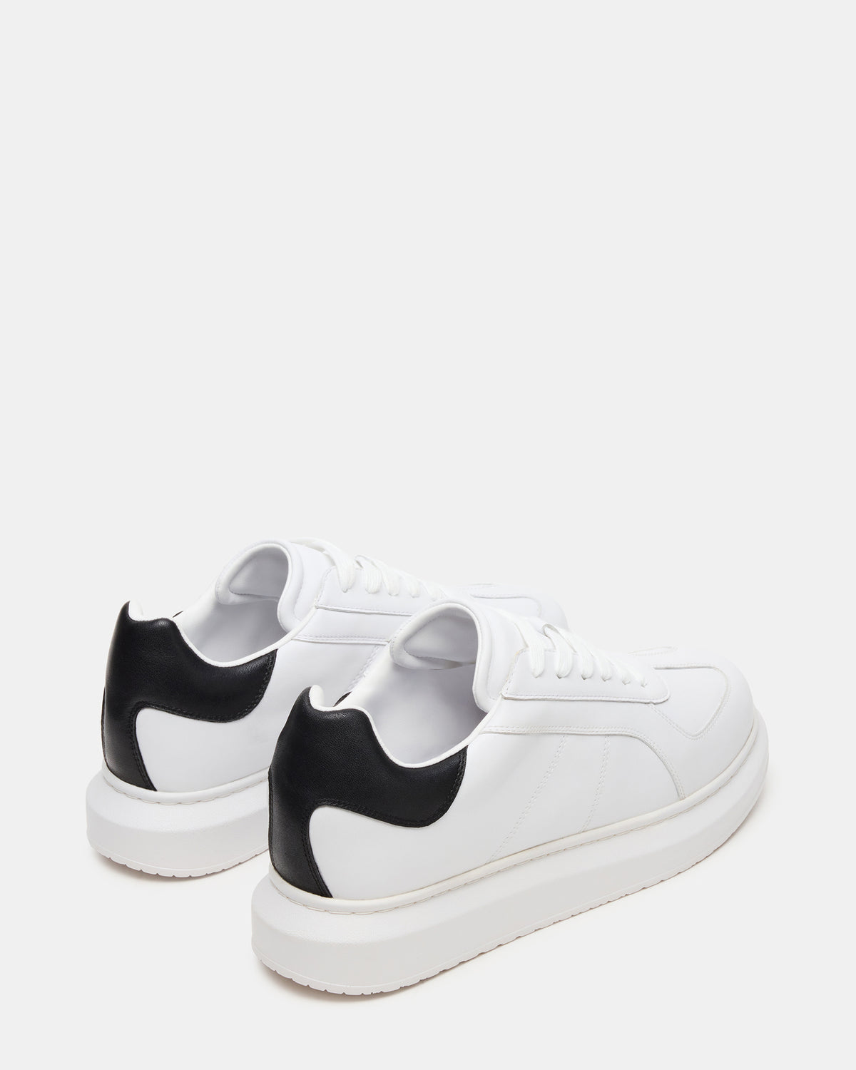 MINOU White/Black Low-Top Lace-Up Men's Sneaker - Steve Madden
