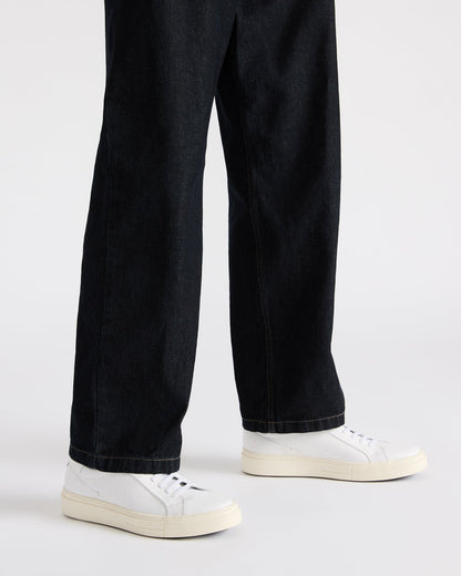 ZOII White Leather Men's Low-Top Lace-Up Sneaker - Steve Madden
