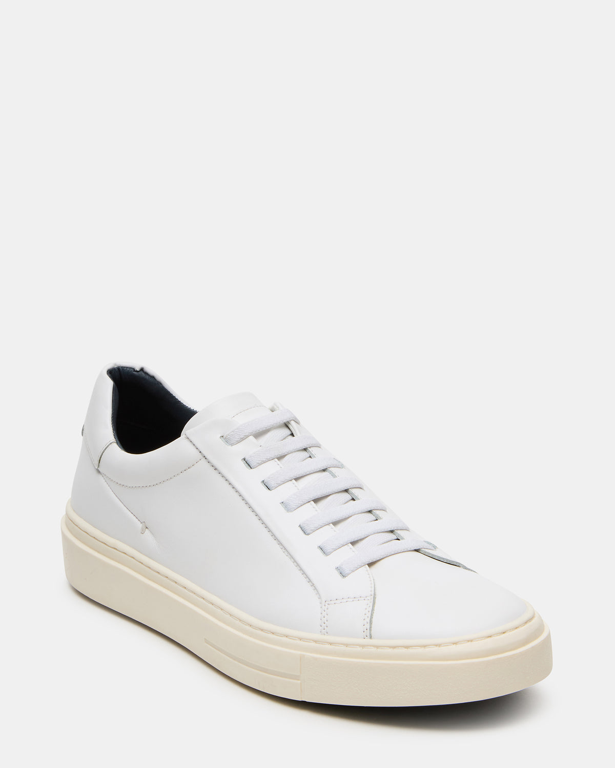 ZOII White Leather Men's Low-Top Lace-Up Sneaker - Steve Madden