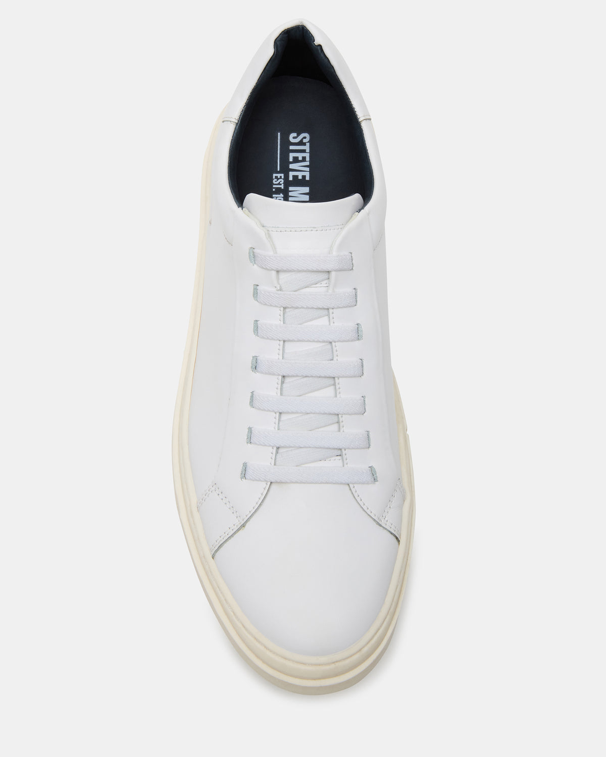 ZOII White Leather Men's Low-Top Lace-Up Sneaker - Steve Madden
