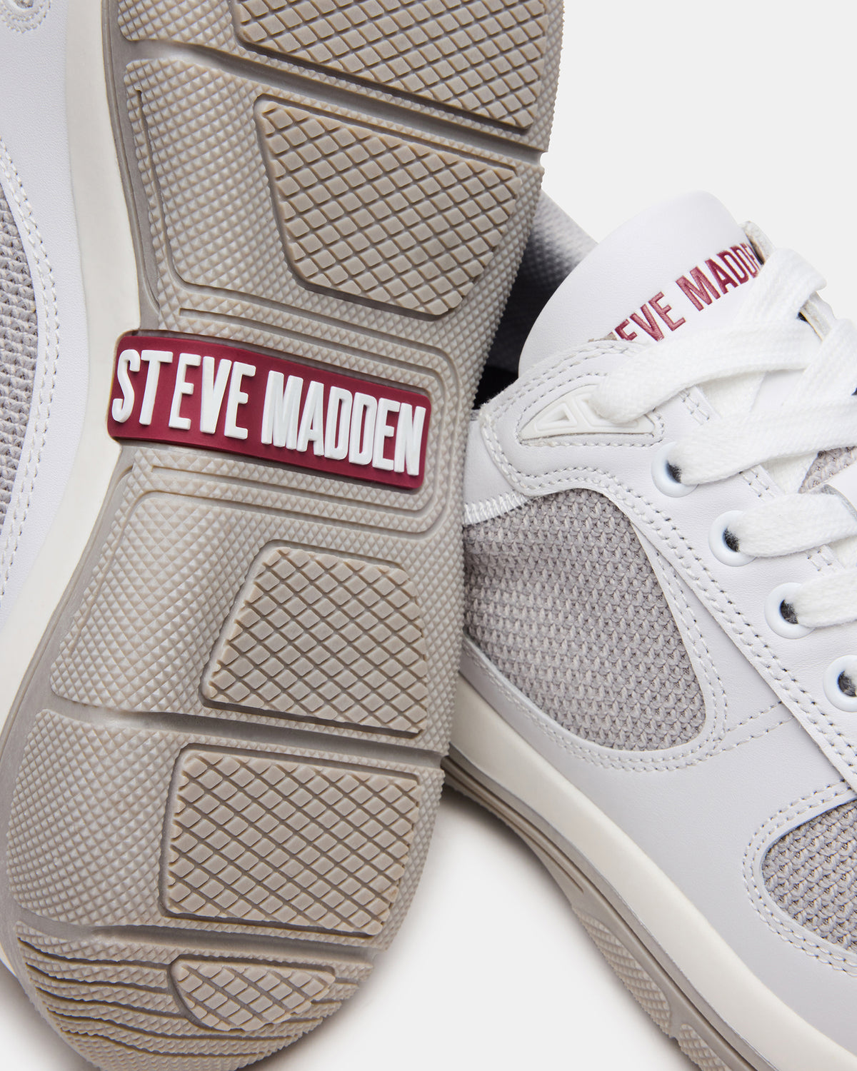 PICOLO White Low-Top Lace-Up Men's Sneaker - Steve Madden