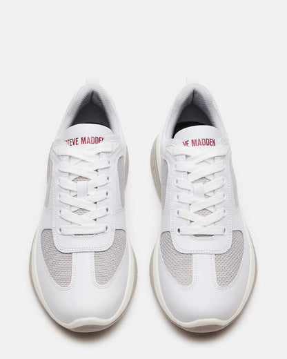 PICOLO White Low-Top Lace-Up Men's Sneaker - Steve Madden