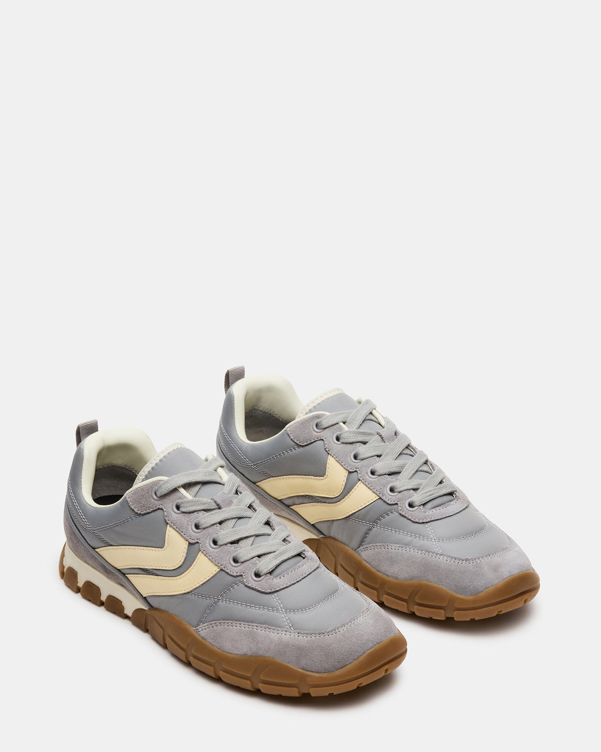 HORIZON Grey Low-Top Lace-Up Men's Sneaker - Steve Madden