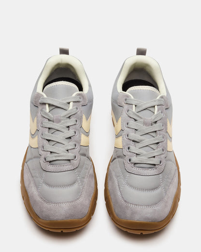 HORIZON Grey Low-Top Lace-Up Men's Sneaker - Steve Madden