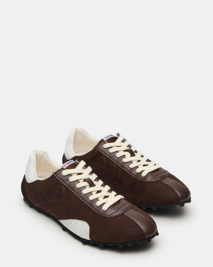 PUZZLE Brown Low-Top Lace-Up Men's Sneaker - Steve Madden