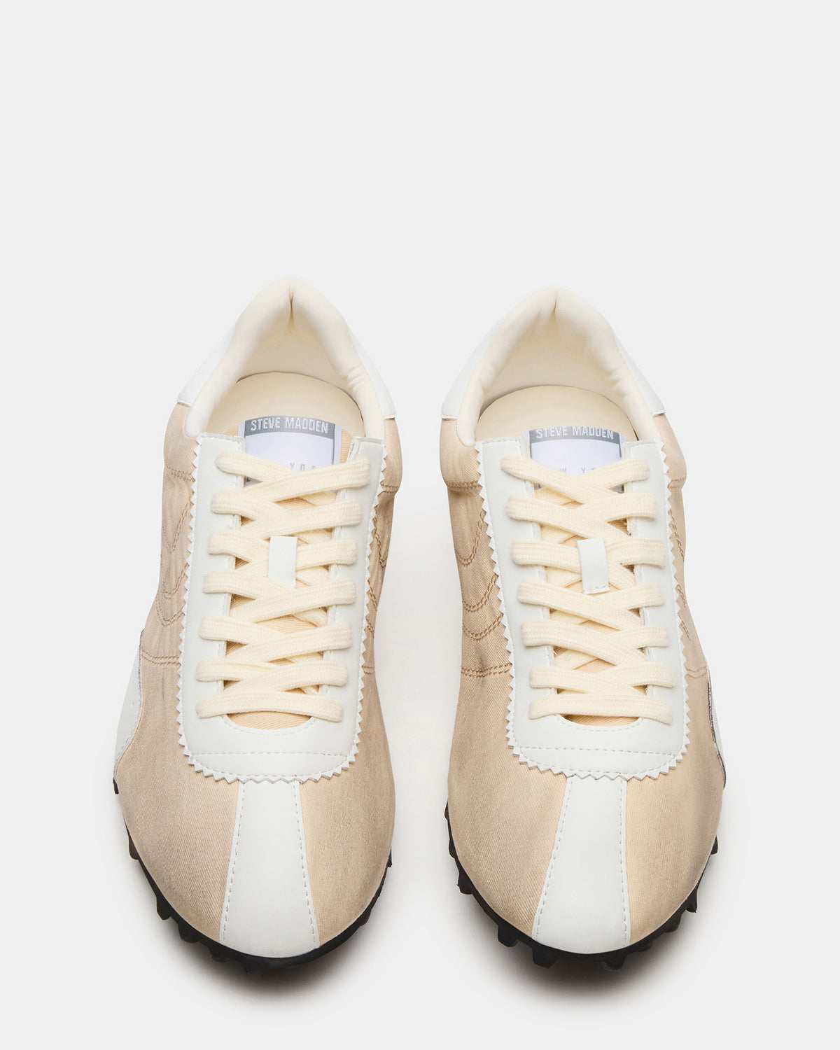 PUZZLE Cream Low-Top Lace-Up Men's Sneaker - Steve Madden