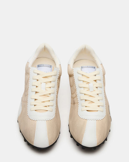 PUZZLE Cream Low-Top Lace-Up Men's Sneaker - Steve Madden