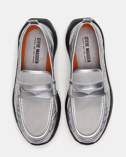PARRISH Silver Low-Top Slip-On Men's Sneaker - Steve Madden