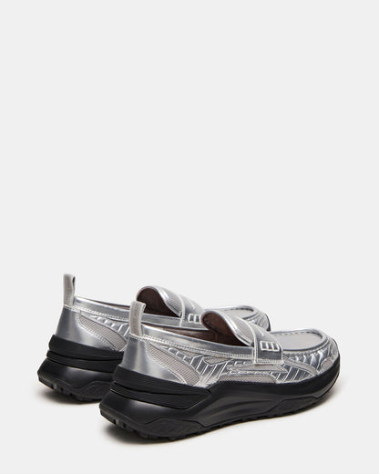 PARRISH Silver Low-Top Slip-On Men's Sneaker - Steve Madden