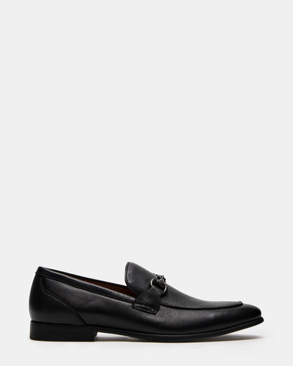JAYSHAN Black Leather Men's Dress Loafer - Steve Madden