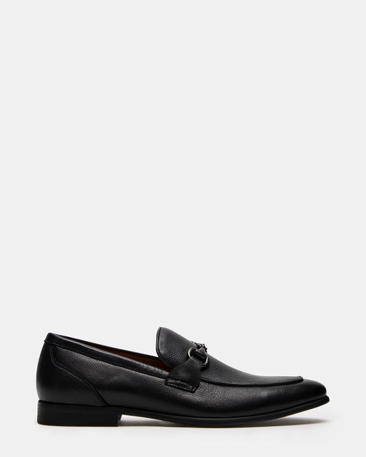 JAYSHAN Black Leather Men's Dress Loafer - Steve Madden