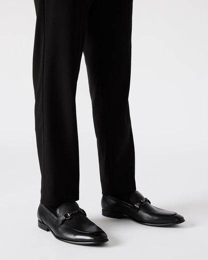 JAYSHAN Black Leather Men's Dress Loafer - Steve Madden
