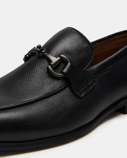 JAYSHAN Black Leather Men's Dress Loafer - Steve Madden