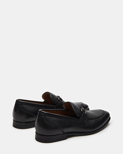 JAYSHAN Black Leather Men's Dress Loafer - Steve Madden