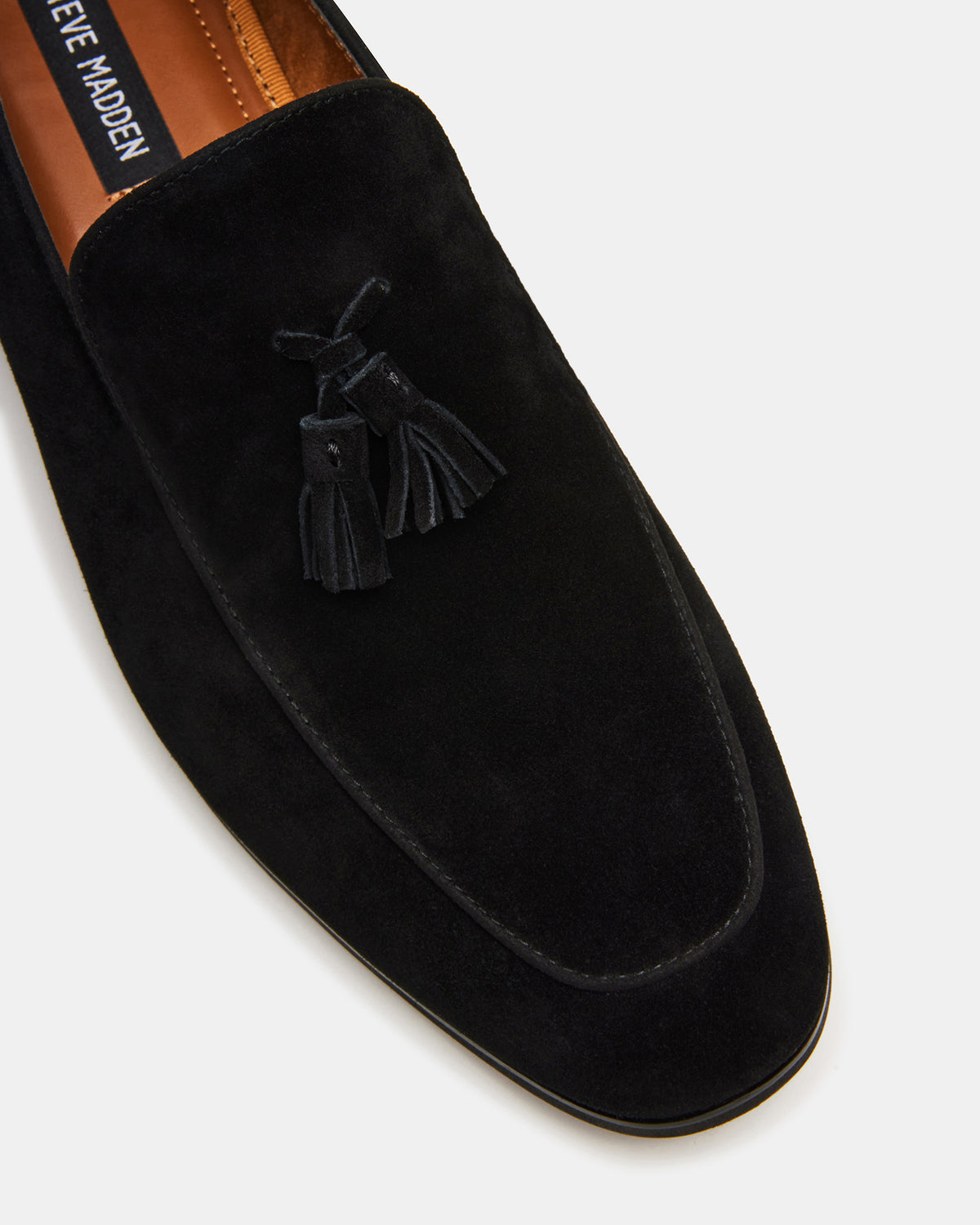 ONDRE Black Suede Tassel Slip-On Men's Loafer - Steve Madden