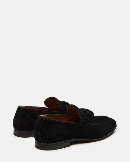ONDRE Black Suede Tassel Slip-On Men's Loafer - Steve Madden