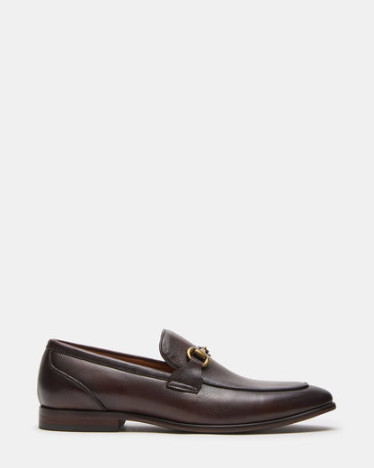 JAYSHAN Brown Leather Men's Dress Loafer - Steve Madden