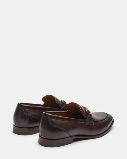 JAYSHAN Brown Leather Men's Dress Loafer - Steve Madden
