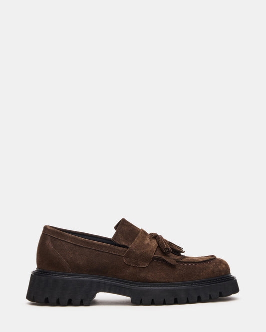 ZEV Brown Suede Lug Sole Dress Men's Loafer - Steve Madden