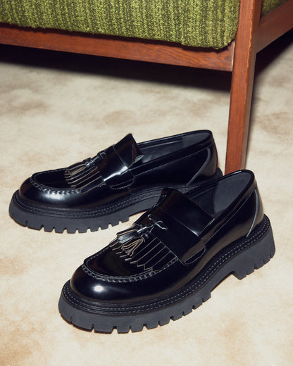 ZEV Black Box Lug Sole Dress Men's Loafer - Steve Madden