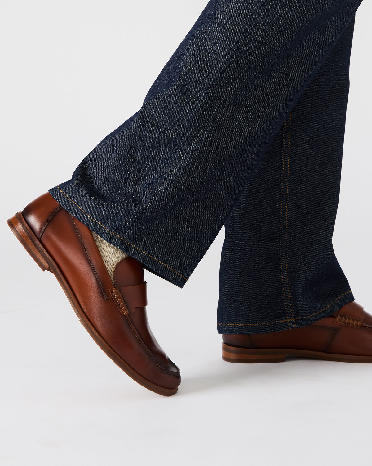 COLVER Cognac Leather Men's Slip-On Loafer - Steve Madden