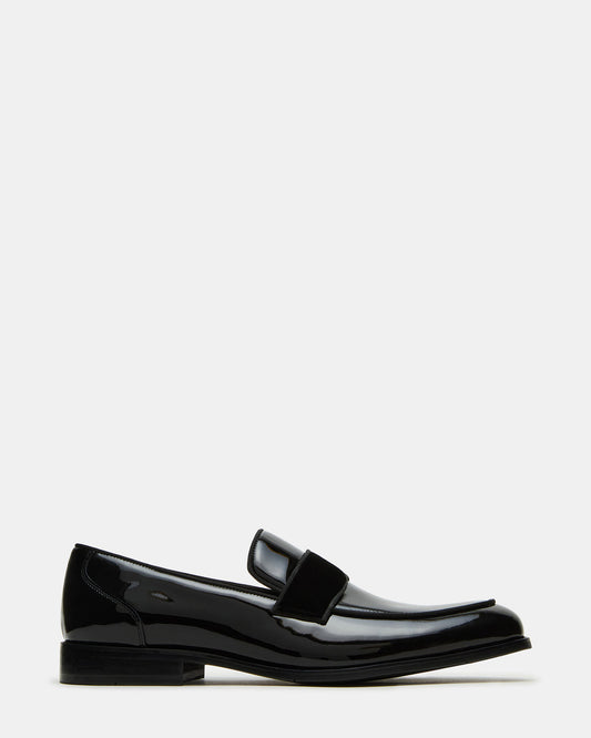 ESCADA Black/Black Slip-On Men's Dress Loafer - Steve Madden