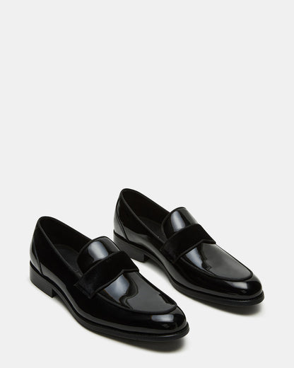 ESCADA Black/Black Slip-On Men's Dress Loafer - Steve Madden