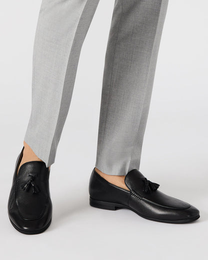 ONDRE Black Leather Tassel Slip-On Men's Loafer - Steve Madden
