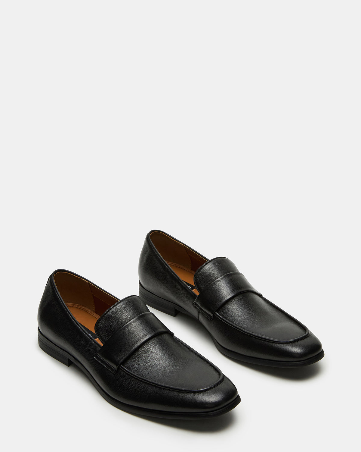 BISCUIT Black Leather Slip-On Men's Dress Loafer - Steve Madden