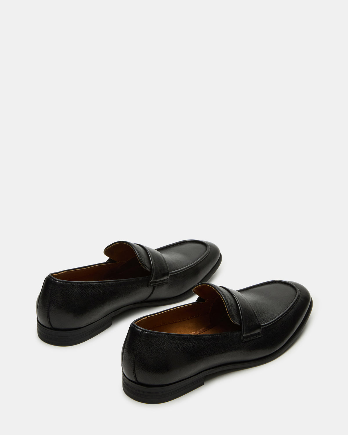 BISCUIT Black Leather Slip-On Men's Dress Loafer - Steve Madden