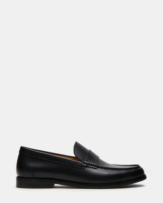 COLVER Black Leather Men's Slip-On Loafer - Steve Madden