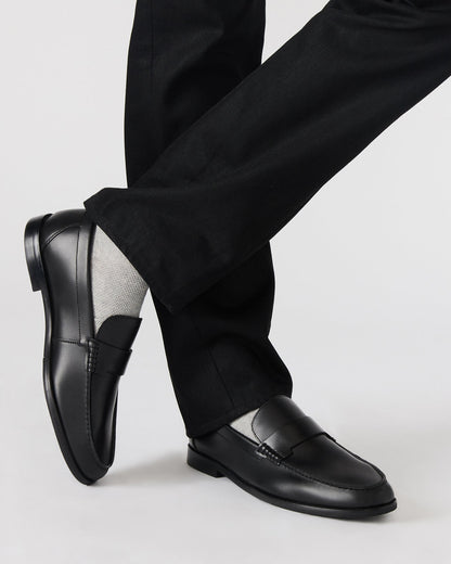 COLVER Black Leather Men's Slip-On Loafer - Steve Madden