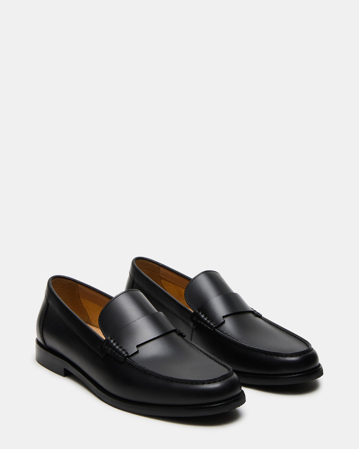 COLVER Black Leather Men's Slip-On Loafer - Steve Madden