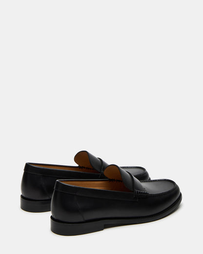 COLVER Black Leather Men's Slip-On Loafer - Steve Madden