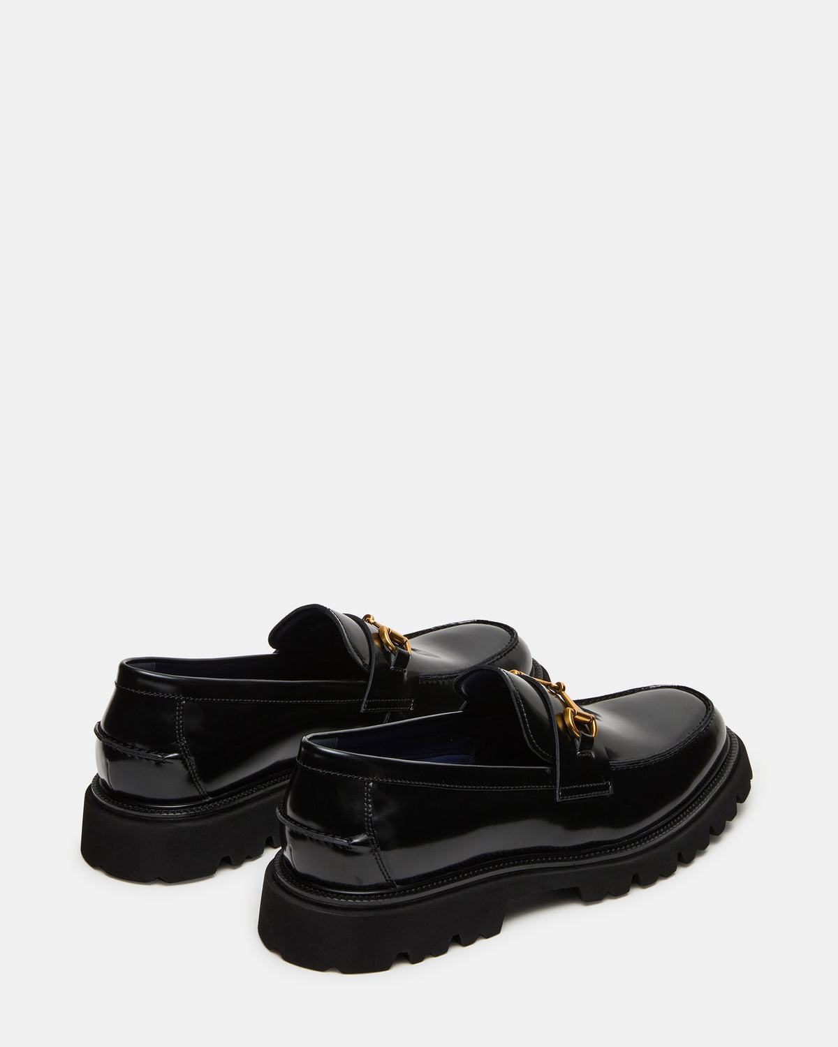 NAXOS Black Leather Slip-On Dress Men's Loafer - Steve Madden