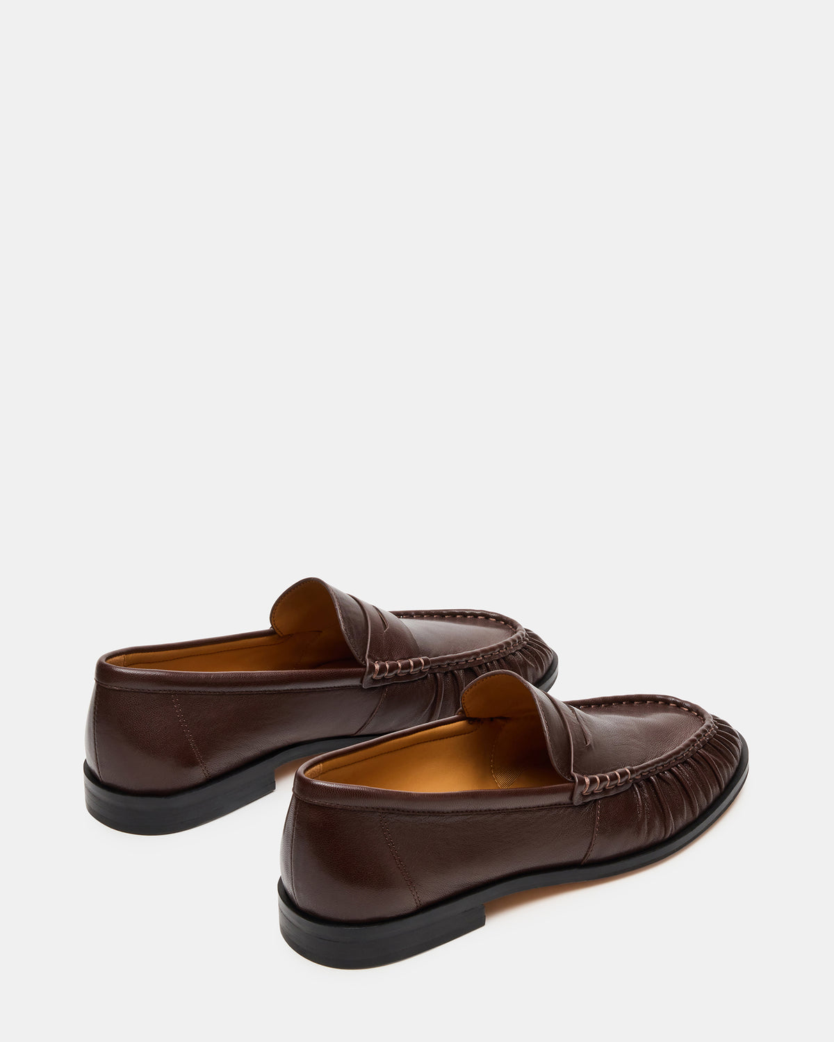 QUINCEY Brown Leather Slip-On Men's Loafer - Steve Madden