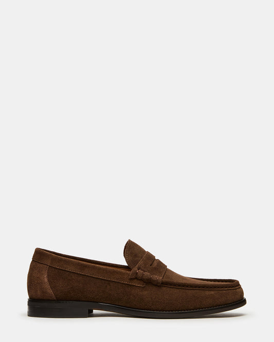 HUCKLE Dark Brown Slip-On Men's Loafer - Steve Madden