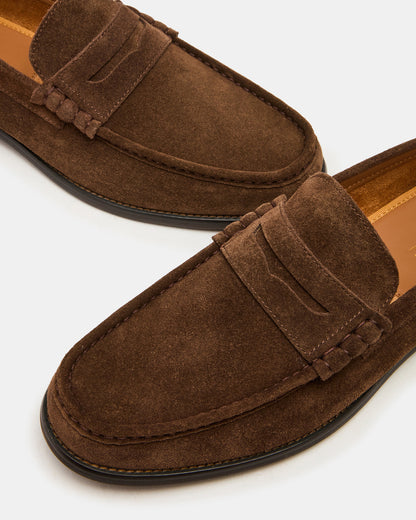 HUCKLE Dark Brown Slip-On Men's Loafer - Steve Madden